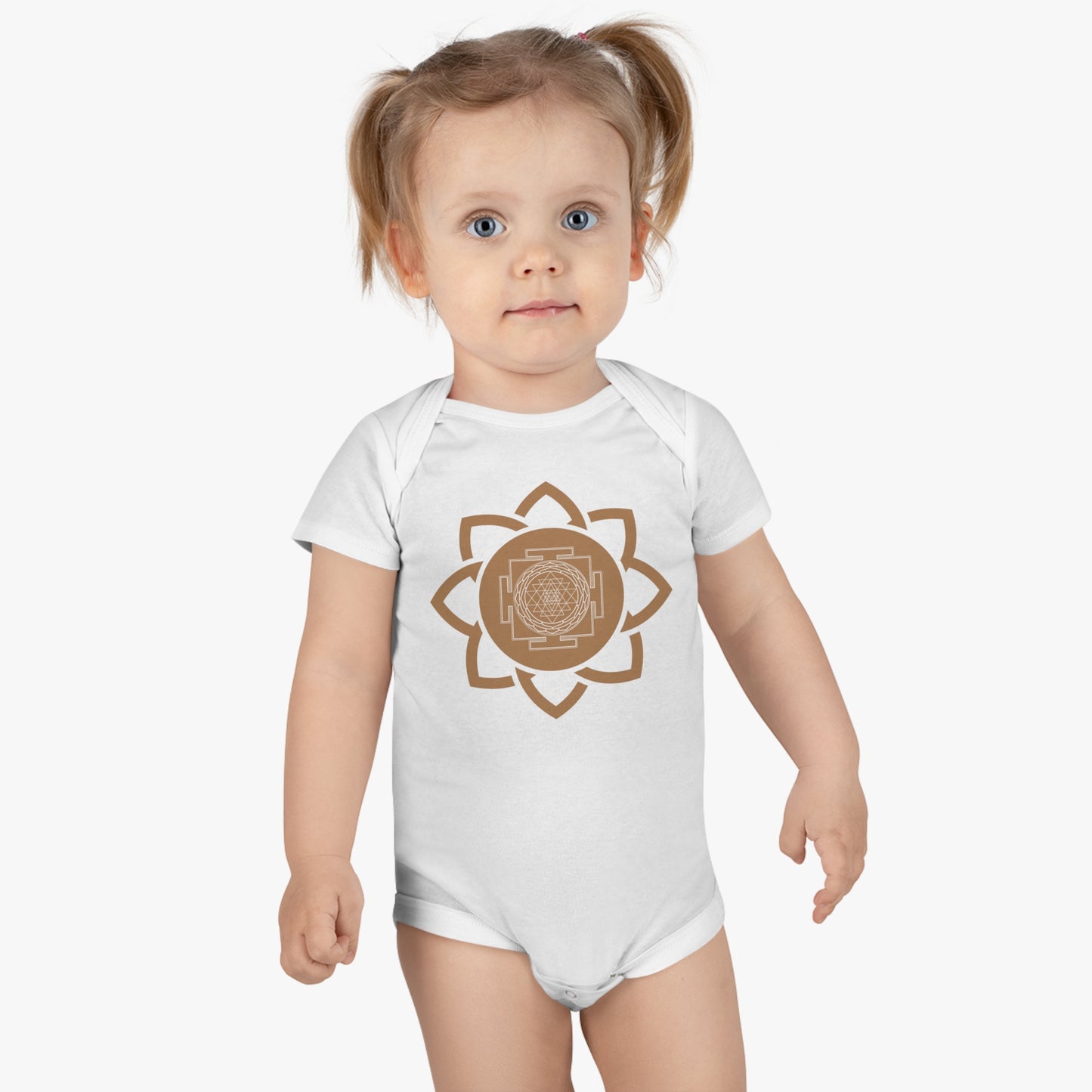 Sri Yantra Organic Short Sleeve Onesie