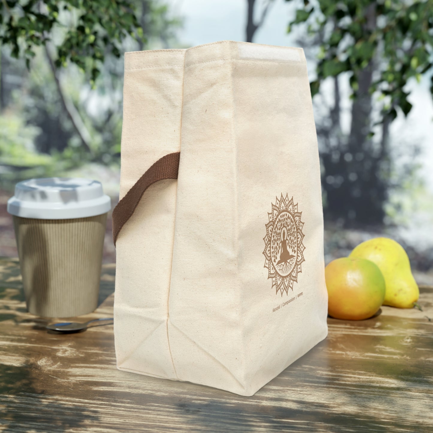 Karuṇā Canvas Lunch Bag With Strap