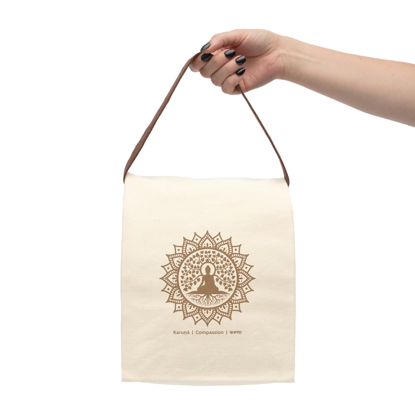 Karuṇā Canvas Lunch Bag With Strap