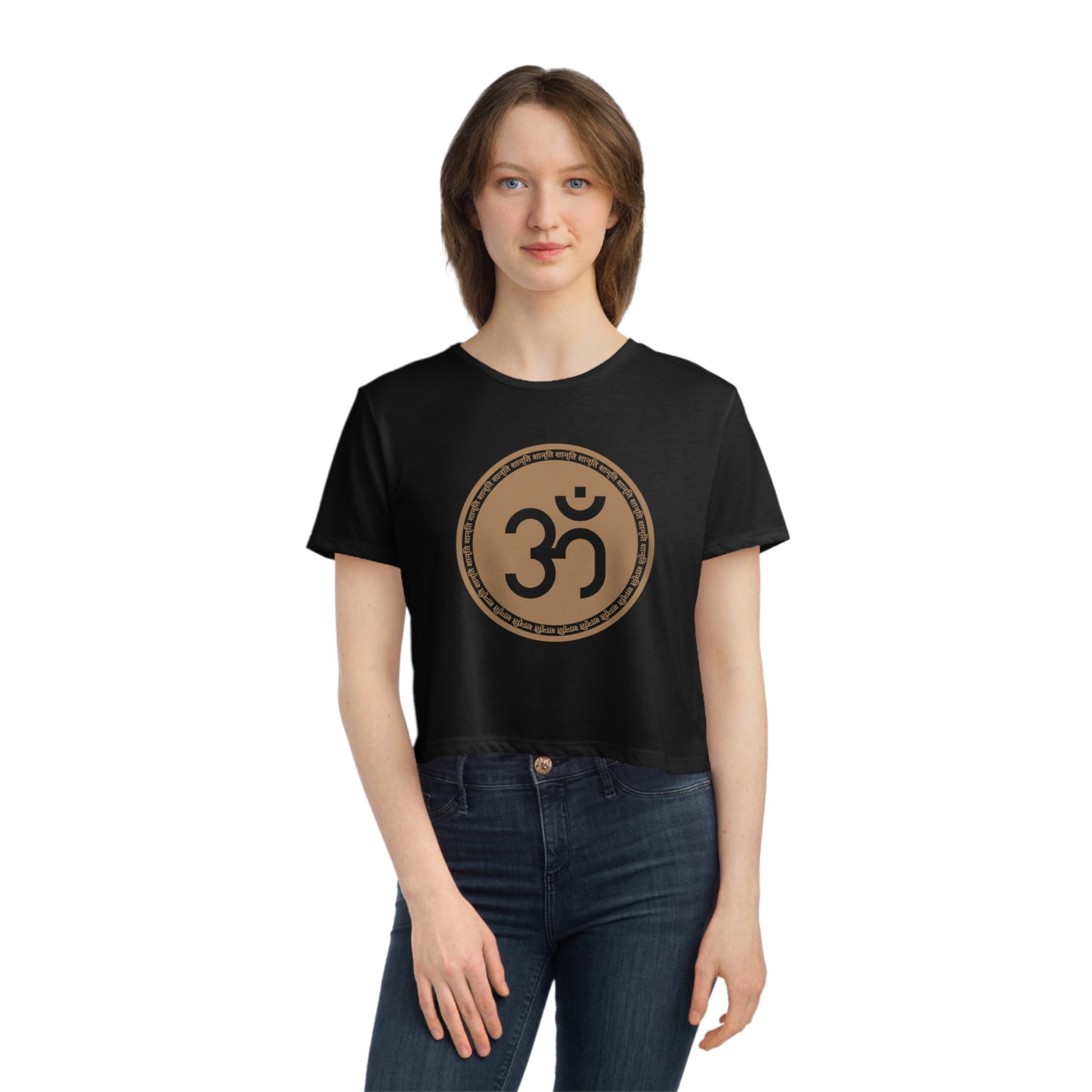 Om shanti Cropped Tee