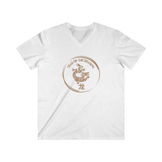 Year of the Dragon Men's Fitted V-Neck Short Sleeve Tee