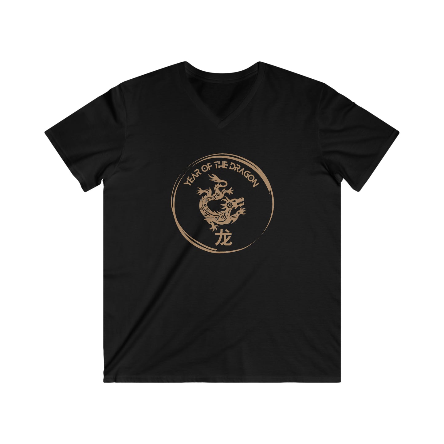 Year of the Dragon Men's Fitted V-Neck Short Sleeve Tee