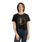 Sagittarius Zodiac Cropped Tee on model (Black)
