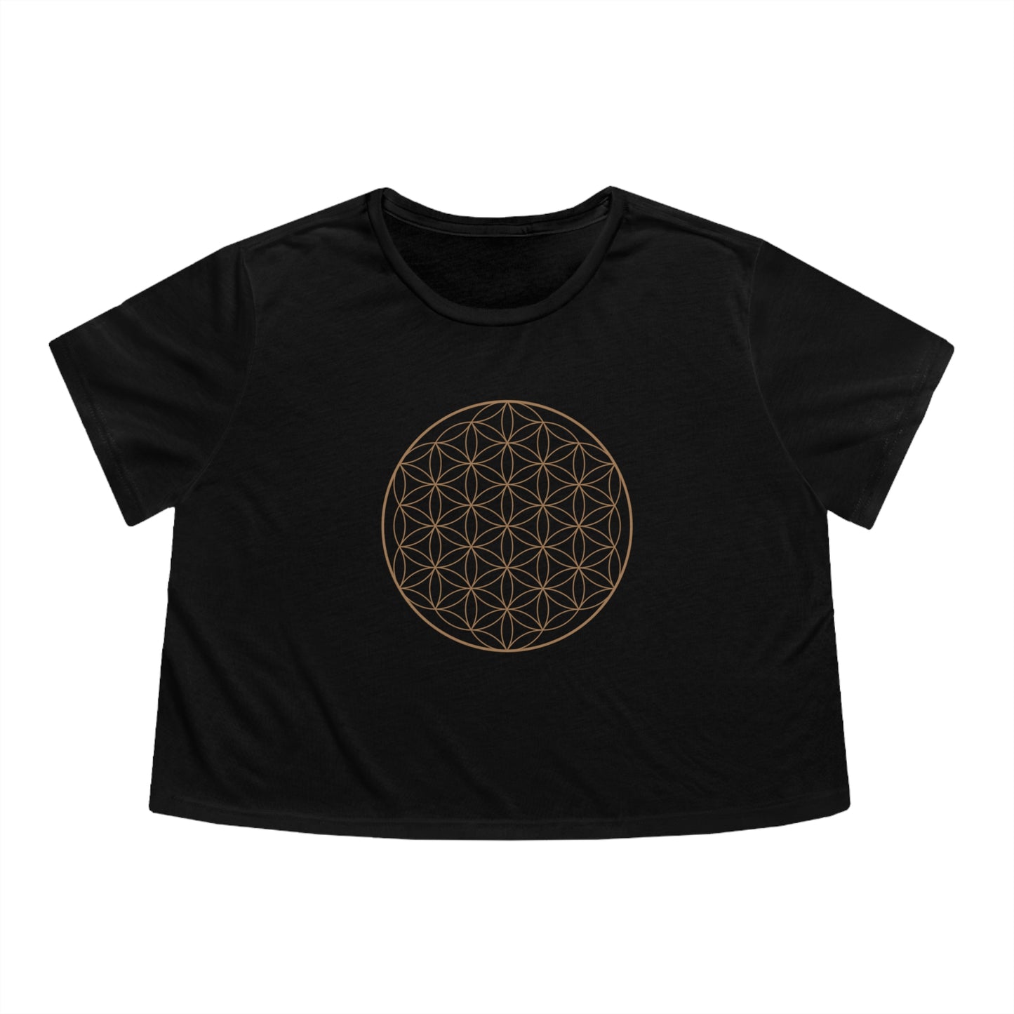 Flower of Life Cropped Tee (Black)