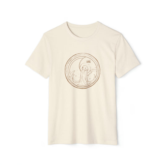 Aquarius Unisex Recycled Organic T-Shirt (Natural)