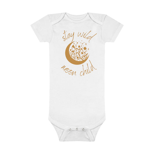 Stay Wild Moon Child Organic Short Sleeve Onesie