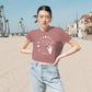 Hi Vibe Cropped Tee on model (Mauve)