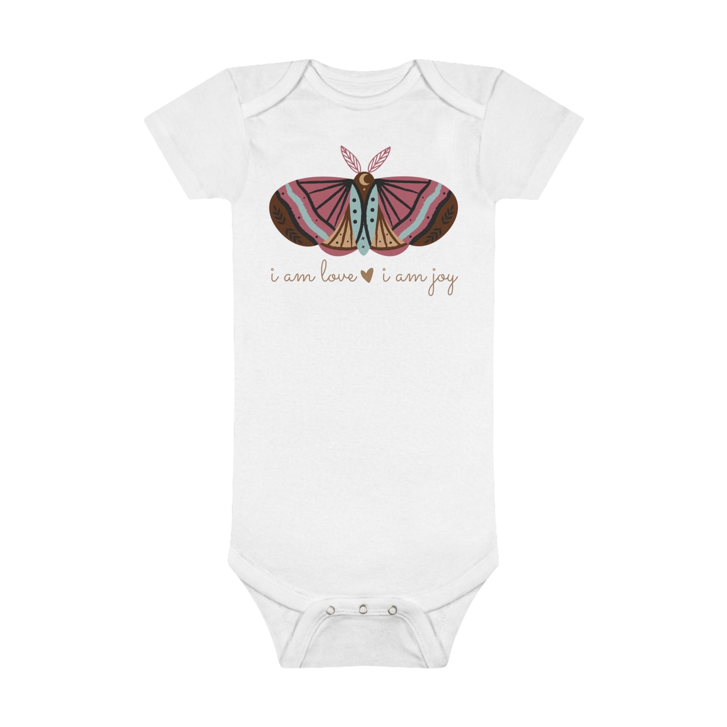 Pink Butterfly Organic Short Sleeve Onesie