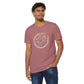 Aries Unisex Recycled Organic T-Shirt on model (Mauve)