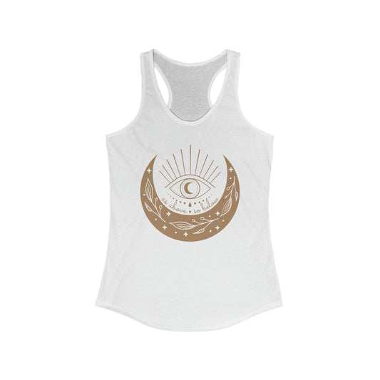 As Above So Below Women's Racerback Tank (White)