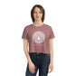 Karuna Cropped Tee front model (Mauve)