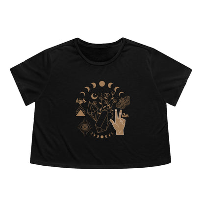Hi Vibe Cropped Tee (Black)