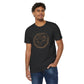 Aries Unisex Recycled Organic T-Shirt on model (Dark Grey)