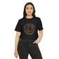 Leo Unisex Recycled Organic T-Shirt on model (Black)