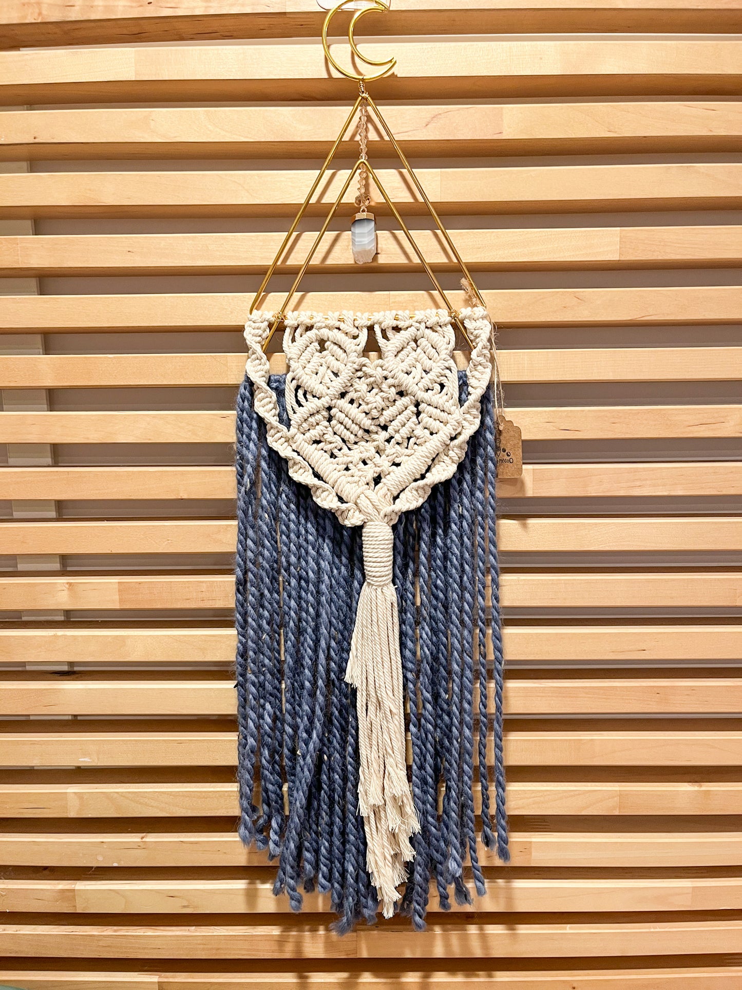 Blue Moon Macrame Wall Hanging