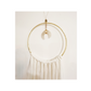 Hand Dyed Crystal Moon Macrame Wall Hanging