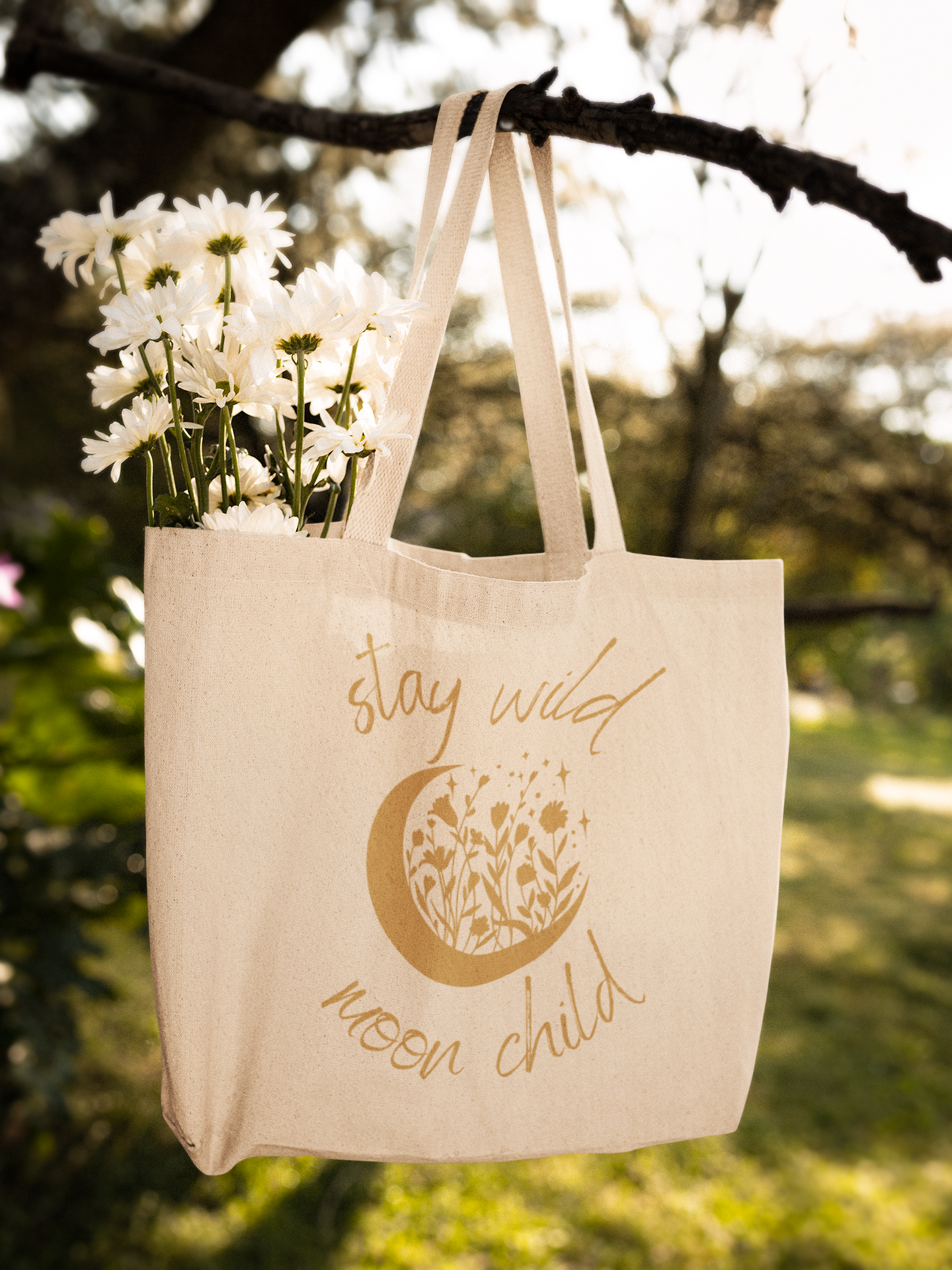 Stay Wild Moon Child Tote Bag