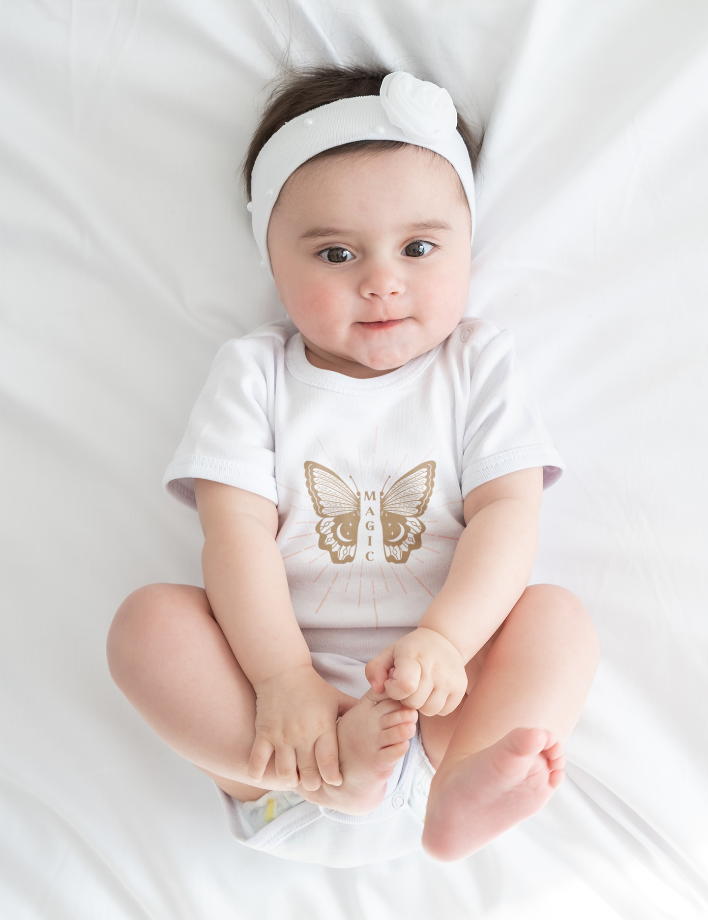 Butterfly Magic Organic Short Sleeve Onesie