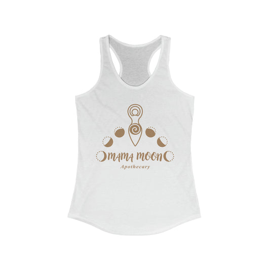 Mama Moon Racerback Tank Top (White)