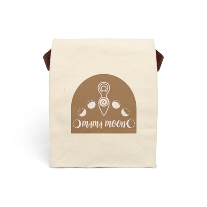 Mama Moon's Window Canvas Lunch Bag With Strap (Natural)