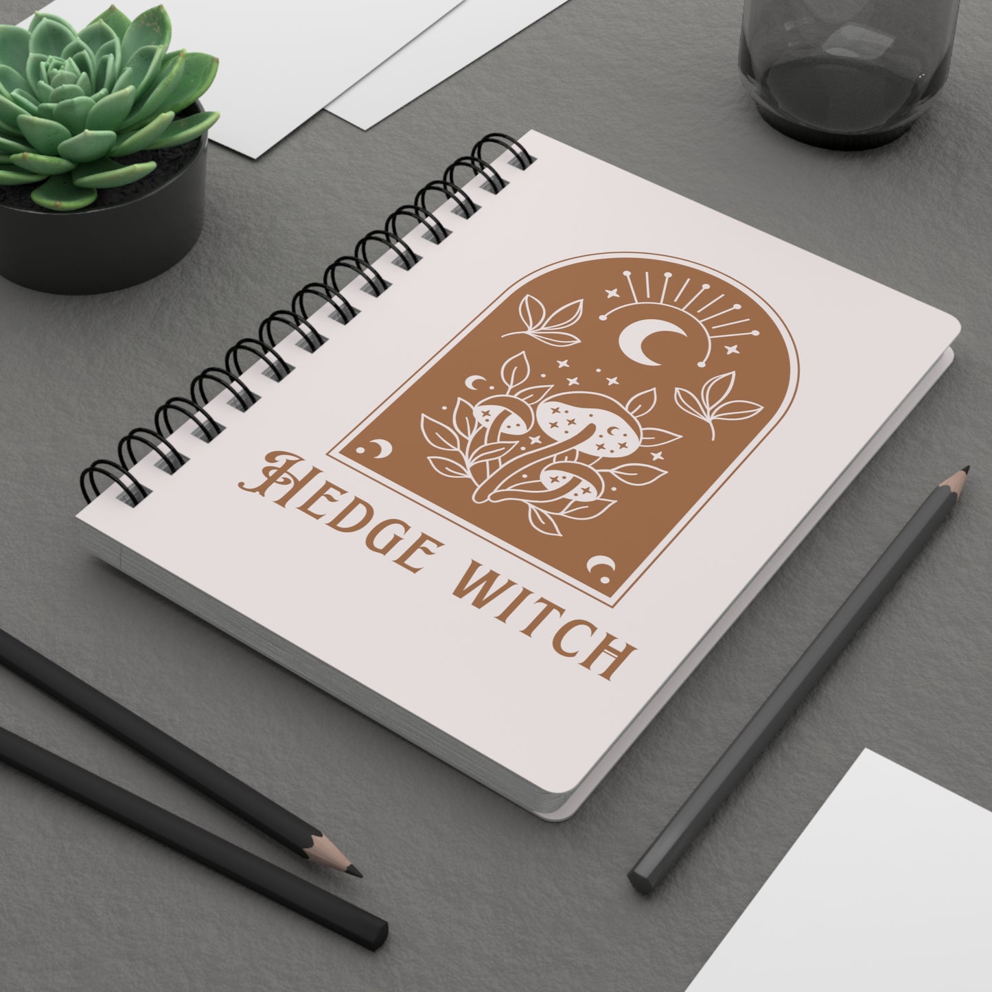 Spiral Bound Hedge Witch Journal (staged)