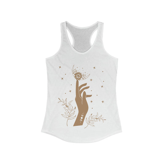 Moon Racerback Tank Top (White)